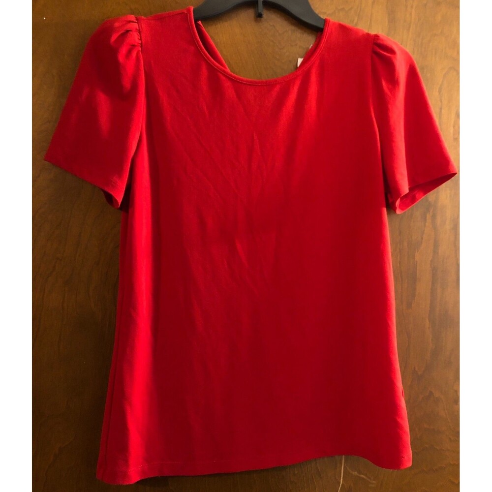 Juniors Bar III Red Short Sleeve Shirt Size Small B1
